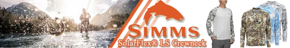 Simms SolarFlex LS Crewneck - Print, Hex Flo Camo Steel