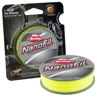 Леска плетеная Berkley Nanofil 125m Hi-Vis Chartreuse 0,28mm 20,1kg