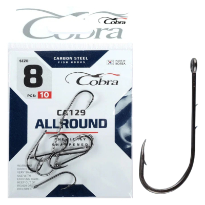 Крючки Cobra ALLROUND сер. CA129 разм. 008 10шт.