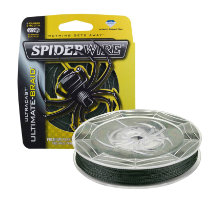 Леска плетеная Spiderwire Ultracast 8 Carrier Ultimate-Braid Low-Vis Green 270m 0.12mm