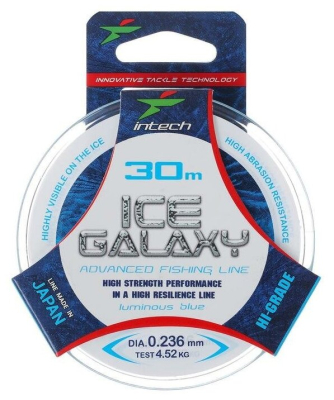 Леска Intech Ice Galaxy 30м голубая (0,205mm (3,3kg))