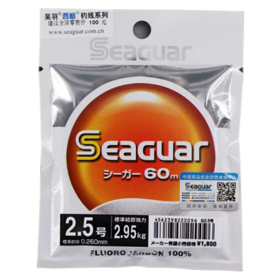 Леска флюорокарбоновая Seaguar Fluorocarbon 60м #8.0