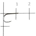 Крючок Gamakatsu LS-3313F Ring Eye N-L №10 (14шт)