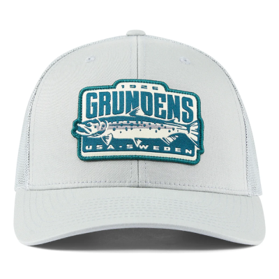 Бейсболка Grundens Chrome Chaser Trucker, Silver, One Size