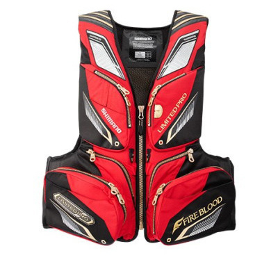 Жилет спасательно-разгрузочный Shimano Nexus VF-112P F.Vest BK.Red 2XL