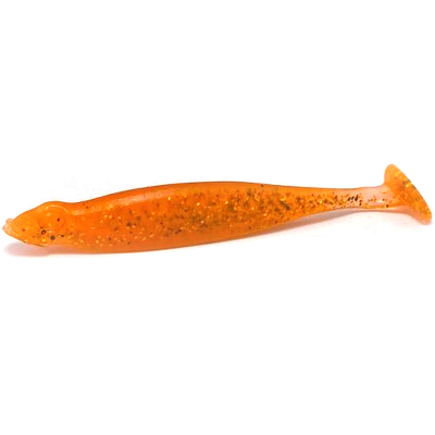 Силиконовая приманка Boroda Baits Anchous 90мм цвет ОРАНЖЕВЫЙ (черные блестки) Orange (Black Flakes)