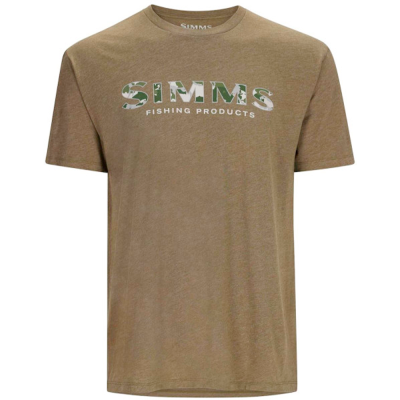 Футболка Simms Logo T-Shirt, RC Dark Clover/Military Heather, S