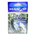 Крючок офсетный Hanzo Offset Worm BLN №3/0 (уп. 10шт.) OW-001-3/0-bln