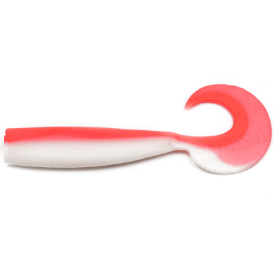 Силиконовая приманка Yaman Lazy Tail Shad 7" цвет #27 - Red White (уп. 3 шт.)