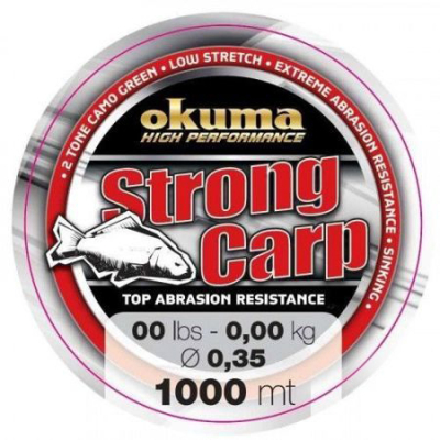 Леска Okuma Strong Carp 1000m Green/Black 0.25mm 4.8kg