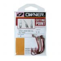 Крючок офсетный Owner Offset Shank Wide Gap Red №1/0 6шт