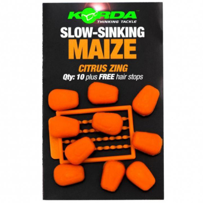 Имитационная приманка Korda Maize Slow Sinking Citrus Zing Orange медленно тонущая