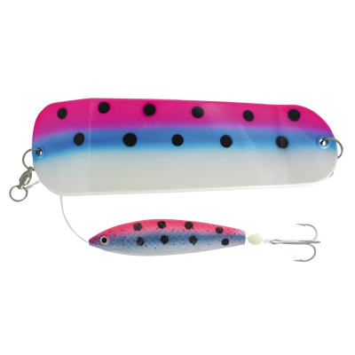 Троллинговая оснастка Rhino Flasher + Softfish Rig, 70см, крючок №1/0 (3376) расцветка Rainbow trout