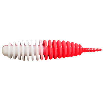 Силиконовая приманка Trout Bait Jumbo 65 Сыр цв. 14 (White-Red)