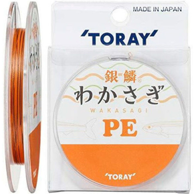 Шнур PE Toray Wakasagi PE 30m Orange # 0.25 2.3kg.