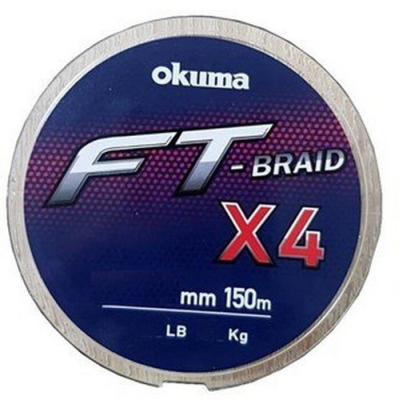 Шнур плетеный Okuma FT Braid X4 #1 13lb 0.165mm 150m Yellow