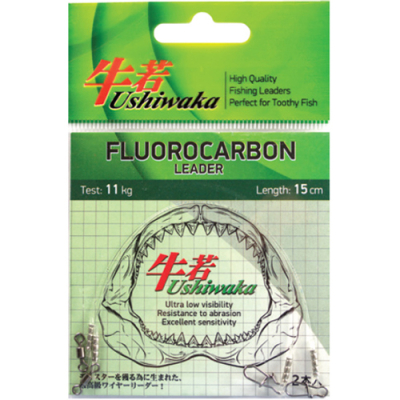 Поводок Ushiwaka Fluorocarbon Leader UF2014, 14кг/20см, 2шт