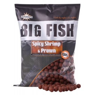 Бойлы тонущие Dynamite Baits Spicy Shrimp & Prawn 15 мм. 1.8 кг. (DY1504)