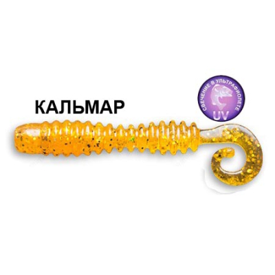 Силиконовая приманка Crazy Fish Active Slug 2" 29-50-9-6 кальмар цв. caramel (карамель)