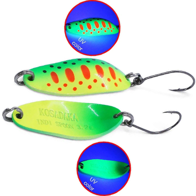 Блесна Kosadaka Trout Police Indi Spoon 3.2g , 32mm, цвет E47UV