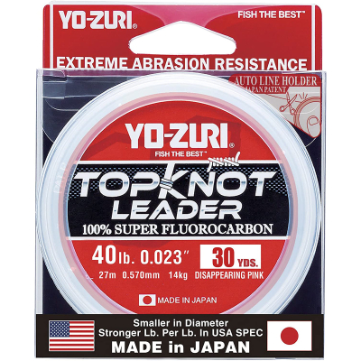 Флюорокарбон Yo-Zuri Topknot Leader Fluorocarbon 100% 1,05мм 27м (disappearing pink)