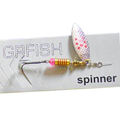 Блесна GRFish Long Spinner #0 3g цвет серебро/красная