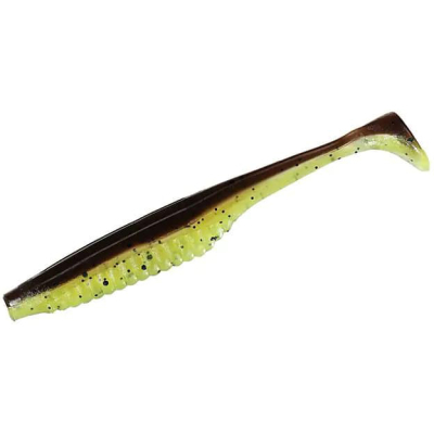 Силиконовая приманка DUO Realis Versa Shad Elastomer 4" цвет #F082 Green Pumpkin Chartreuse