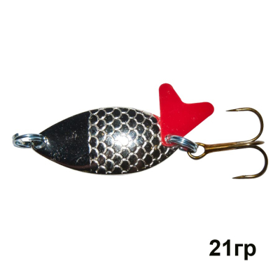 Блесна колеблющаяся Trout Pro Perch 21гр. ( цвет серебро )  ( PR-1-S )