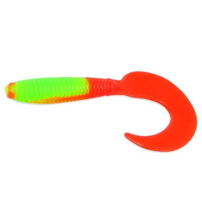 Силиконовая приманка Milmax Головастик 2.5" цв. 020 зелено красный хв. (uv)