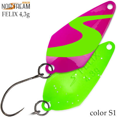 Блесна колеблющаяся Norstream Felix 4,3гр. цв. S1