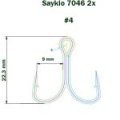 Крючки тройные Saikyo 7046 BN 2X № 4 (5шт)