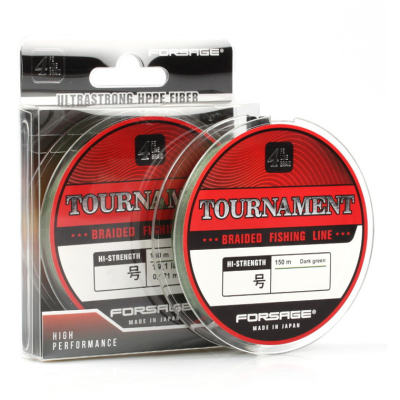 Шнур Forsage Tournament 4 Braid 150 m Dark Green # 1.5
