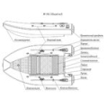 Надувная лодка ПВХ Фрегат M-390 серая