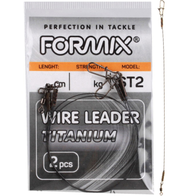 Поводок Formix титановый UST 40см, 25 кг, 2шт.в уп.