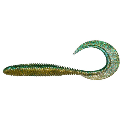 Силиконовая приманка Megabass Kemuri Curly 2,5" цв. green gold