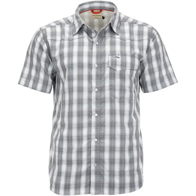 Рубашка Simms Big Sky SS Shirt, Steel/Pool Plaid, XL