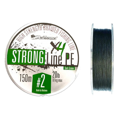 Плетеный шнур Mottomo Strong Line PE Dark Green 150m #2.0/10kg