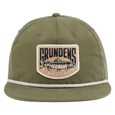 Бейсболка Grundens Trout Patch Rope Trucker, Loden, One Size