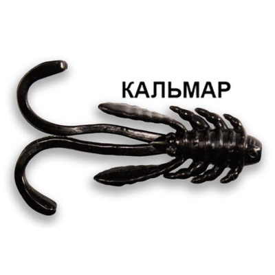Силиконовая приманка Crazy Fish Allure 1.6 23-40-51-6 кальмар цв. black (черный)