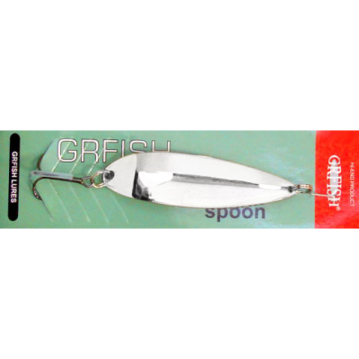 Блесна колеблющаяся Grfish Delta Spoon 28g, 85mm, серебро