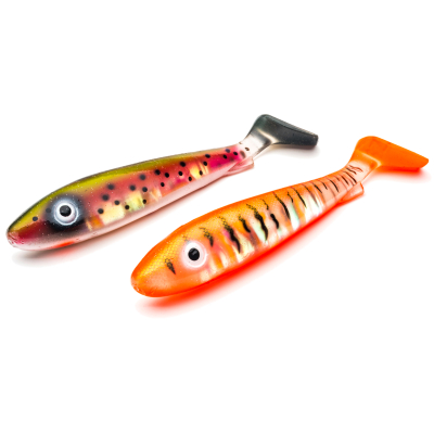 Силиконовая приманка Svartzonker Flash Series McRubber Jr 17cm 47гр 2шт Bengal Tiger &Electric Steel Head