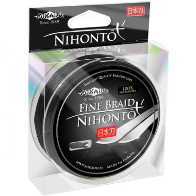 Плетеный шнур Mikado Nihonto Fine Braid Black 150м 0,16мм - 12,50кг