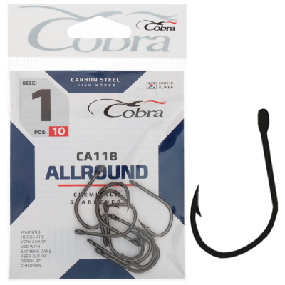 Крючки Cobra ALLROUND сер. CA118 разм. 004 10шт.