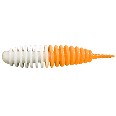 Силиконовая приманка Trout Bait Jumbo 65 Чеснок цв. 10 (White-Orange)