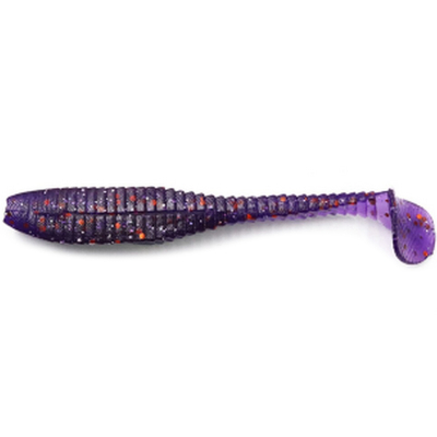 Силиконовая приманка Yaman Flatter Shad 4" цвет #08 - Violet (уп. 5 шт.)