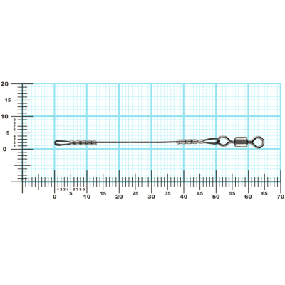 Звено с вертлюгом из титана 1х7 для ассиста 65 мм, толщ. 0,5 мм, 20 кг, 3 шт/уп VD-7ATiSLRS-05-65(3)