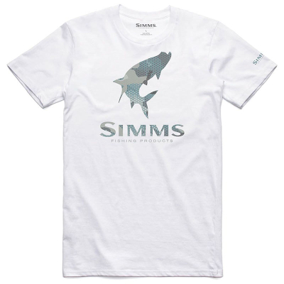 Футболка Simms Tarpon Hex Flo Camo T-Shirt, White, L