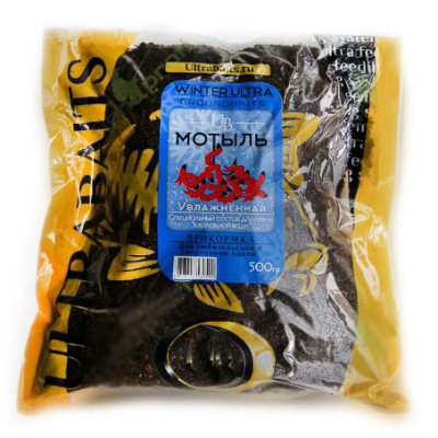 Прикормка Ultrabaits "Winter Ultra" Увлажненная (МОТЫЛЬ) 500гр