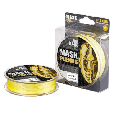 Леска плетёная AKKOI Mask Plexus 125m (yellow) d0,20mm