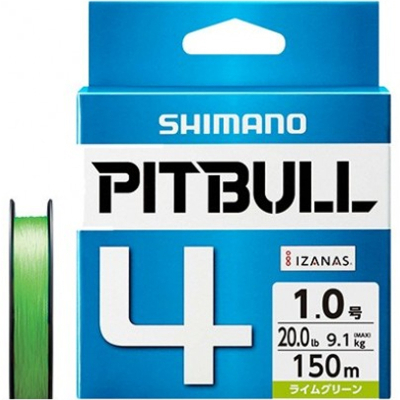 Шнур PE Shimano PL-M64R Pitbull 4 200m Lime Green #0.4 (3,9kg.)